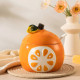 Orange Pattern Porcelain Sugar Bowl